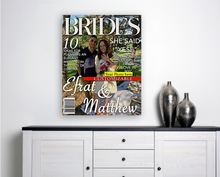 Load image into Gallery viewer, Custom "BRIDES Magazine" Cover Canvas
